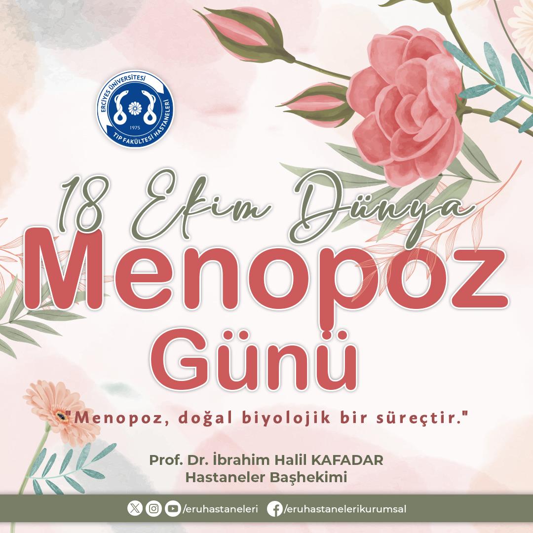 18 Ekim Dünya Menopoz Günü