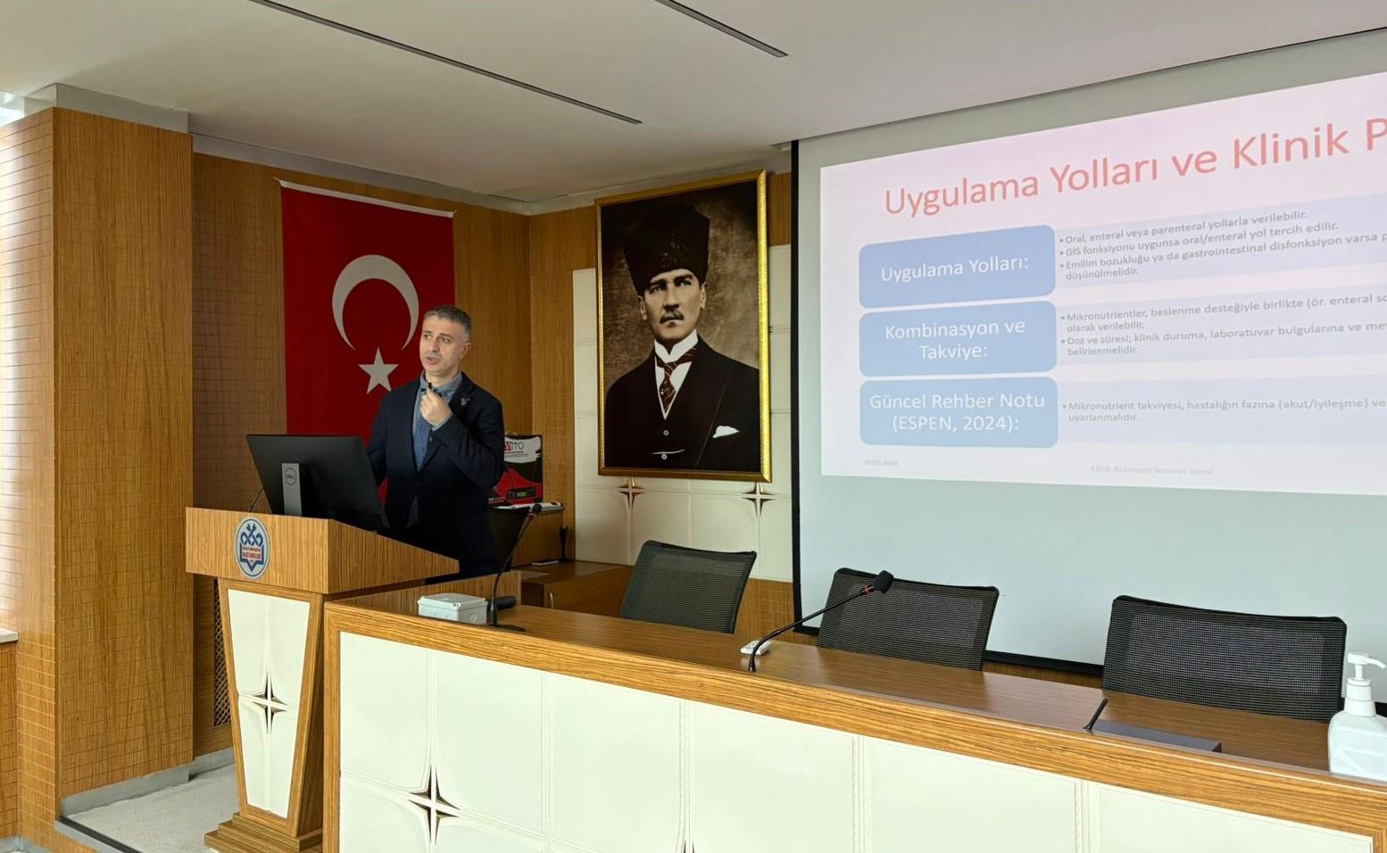 ERÜ Hastaneleri’nde, “Kritik Hastalarda Mikronutrient Takibi” Konulu Seminer Düzenlendi