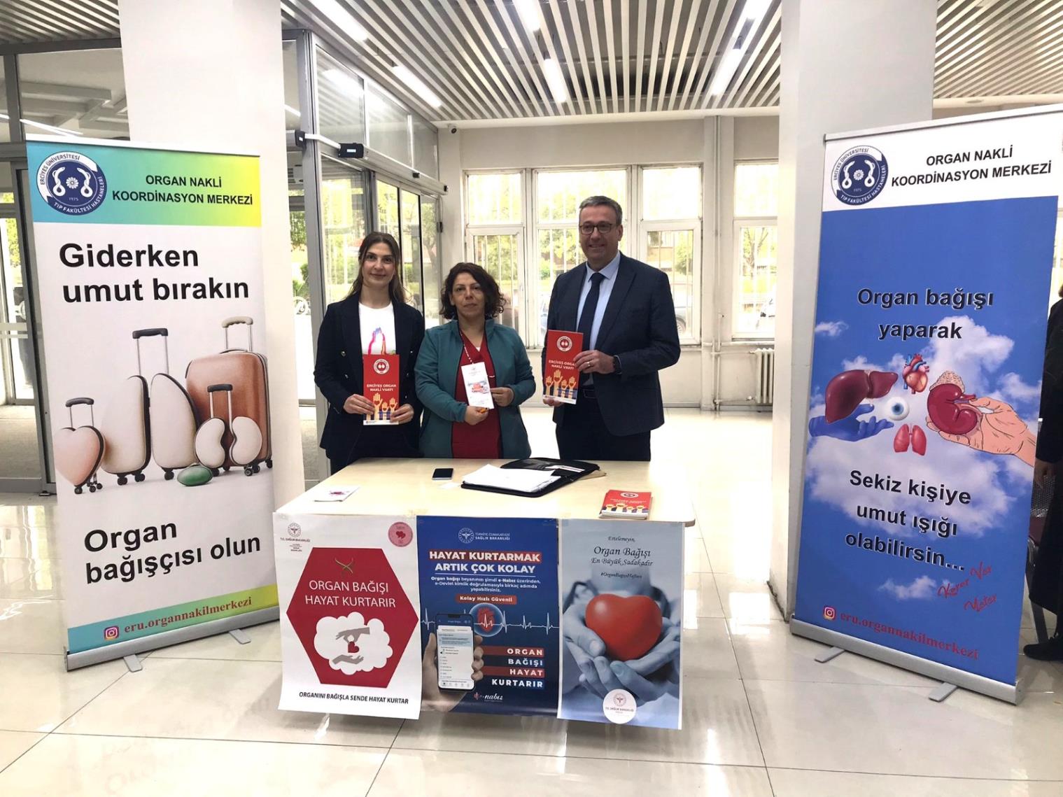 ERÜ Hastaneleri’nde, Organ Bağışı Farkındalık Standı Açıldı